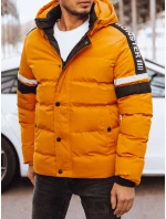 Pánská prošívaná zimní bunda žlutá FashionStreet TX4567