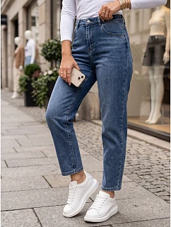 Dámské džíny Mom Fit s vysokým pasem, modré, FashionStreet UY3104