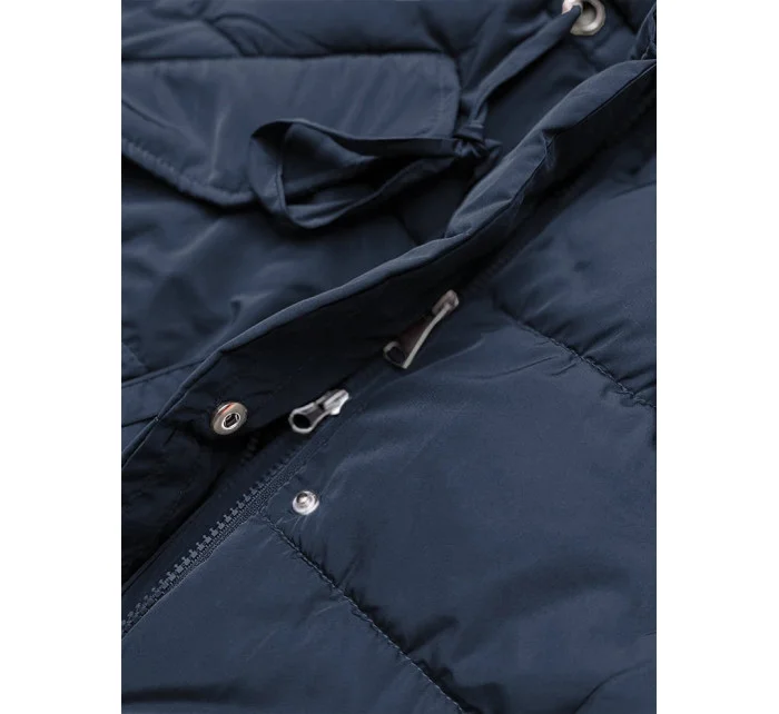 DŁUGA KURTKA ZIMOWA Z  GRANATOWA model 21243013 - Ann Gissy