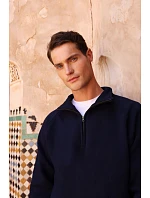 Fruit of the Loom Iconic Premium Zip Neck Sweat Těžká mikina s 1/4 zipem 16.2288 deep navy Fruit of the Loom Iconic Premium Zip Neck Sweat Těžká mikina s 1/4 zipem 16.2288 deep navy