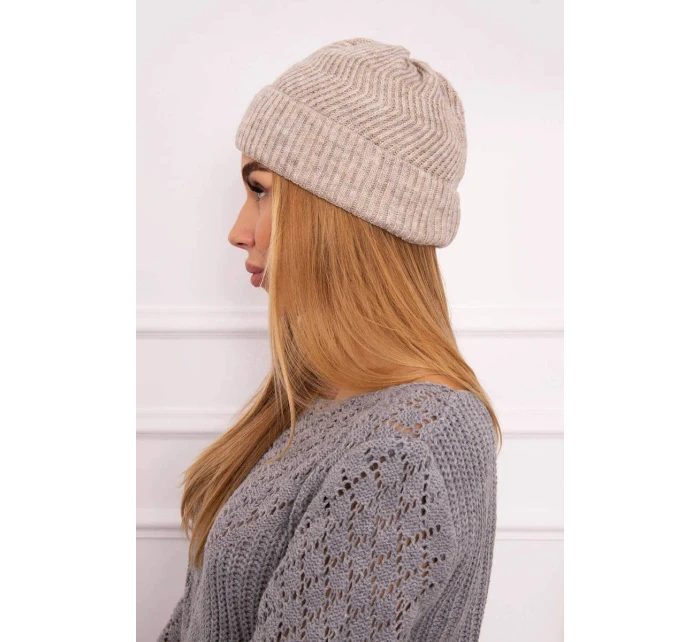 Tenká čepice Oliwia K252 světle béžová
