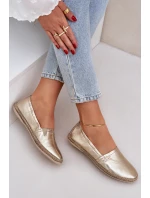Elegantní Damské Kožené Espadrilky Zazoo 10177 Zlaté Elegantní Damské Kožené Espadrilky Zazoo 10177 Zlaté