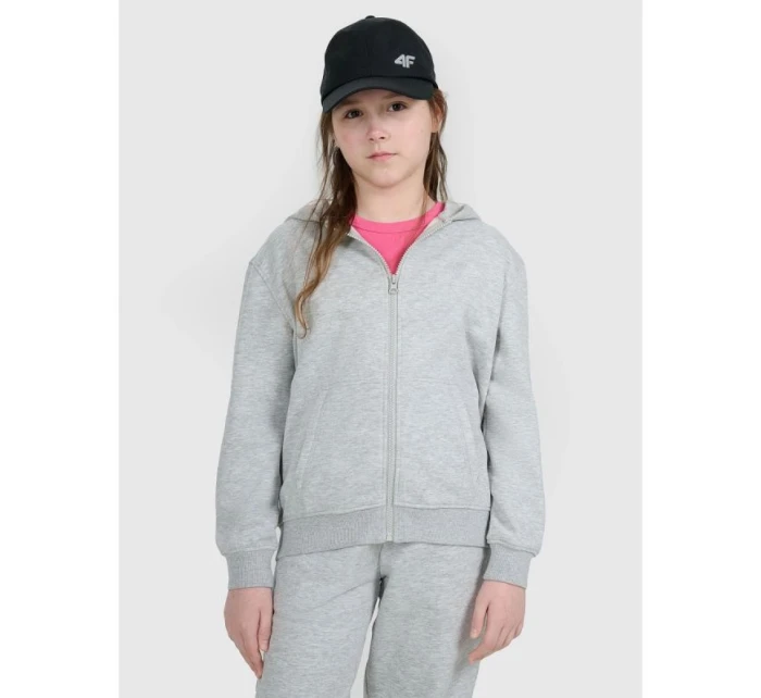 Dívčí mikina s kapucí model 21815578 - 4F Dívčí mikina s kapucí model 21815578 - 4F