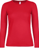 B&C #E150 LSL /women Dámské tričko s dlouhým rukávem 01.006T red