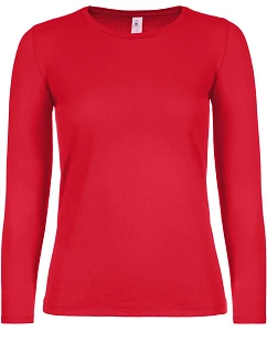 B&C #E150 LSL /women Dámské tričko s dlouhým rukávem 01.006T red