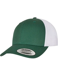 Flexfit 6606/6606T 6 panelová vintage kšiltovka "Trucker" 55.6606 evergreen/white