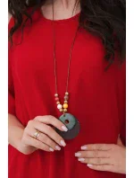 Oversized halenka s přívěskem červený Oversized halenka s přívěskem červený