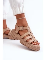 Dámské sandály béžové model 21657065 - Boto Dámské sandály béžové model 21657065 - Boto