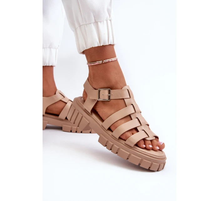 Dámské sandály béžové model 21657065 - Boto Dámské sandály béžové model 21657065 - Boto