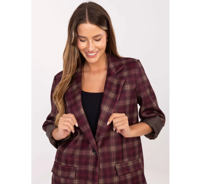 Marynarka IT MA model 21421382 bordowy - FPrice