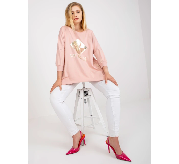 Bluzka RV BZ model 21365594 jasny różowy - FPrice Bluzka RV BZ model 21365594 jasny różowy - FPrice