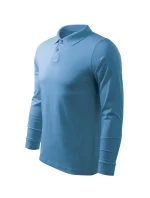 Single J. LS polokošile pánská azurově modrá