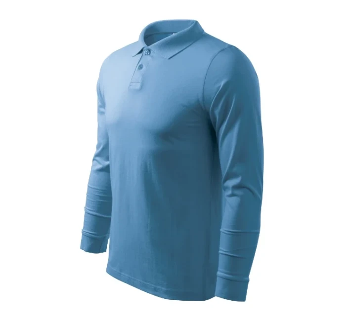 Single J. LS polokošile pánská azurově modrá