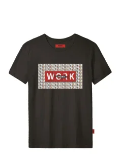 Pánské tričko John Frank JFTCOOL25 WORK HARD