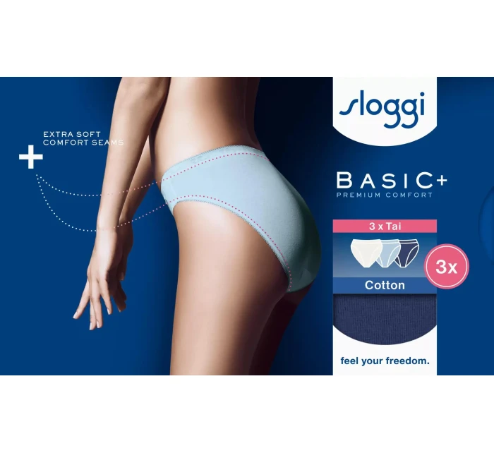 Dámské kalhotky Basic+ Tai C3P - UNKNOWN - kombinace modré V020 - SLOGGI