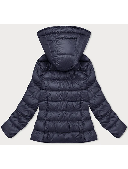Tmavě modrá prošívaná dámská zimní bunda s kapucí model 21245953 - W COLLECTION Tmavě modrá prošívaná dámská zimní bunda s kapucí model 21245953 - W COLLECTION