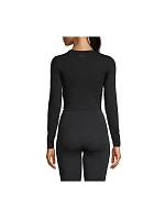 CASALL Crop Tričko s dlouhým rukávem Black CASALL Crop Tričko s dlouhým rukávem Black