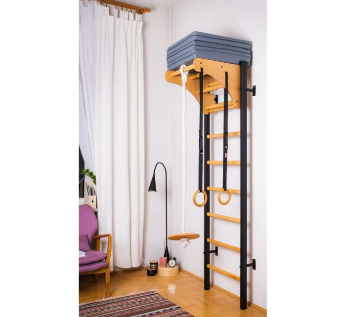 GYMNASTICKÝ STŮL ZE DŘEVA A KOVU S DŘEVĚNOU TYČÍ A PŘÍSLUŠENSTVÍM BENCHK 211B A076 dětské GYMNASTICKÝ STŮL ZE DŘEVA A KOVU S DŘEVĚNOU TYČÍ A PŘÍSLUŠENSTVÍM BENCHK 211B A076 dětské