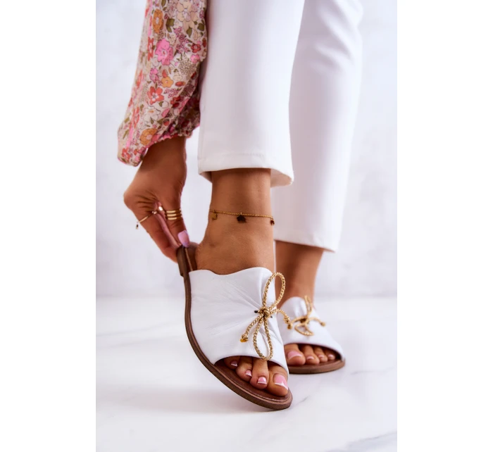 Kožené model 21580892 Dámské Žabky Bílé - Zazoo