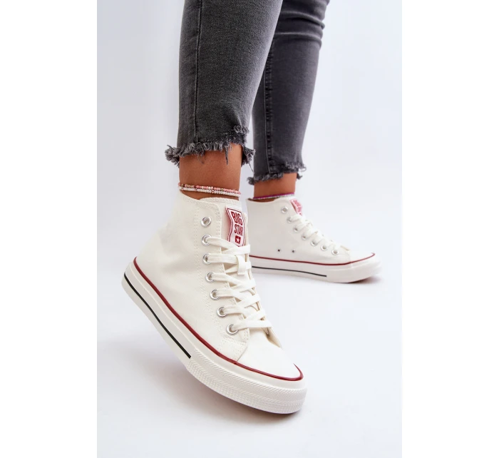 Dámské vysoké tenisky Big Star NN274276 bílé