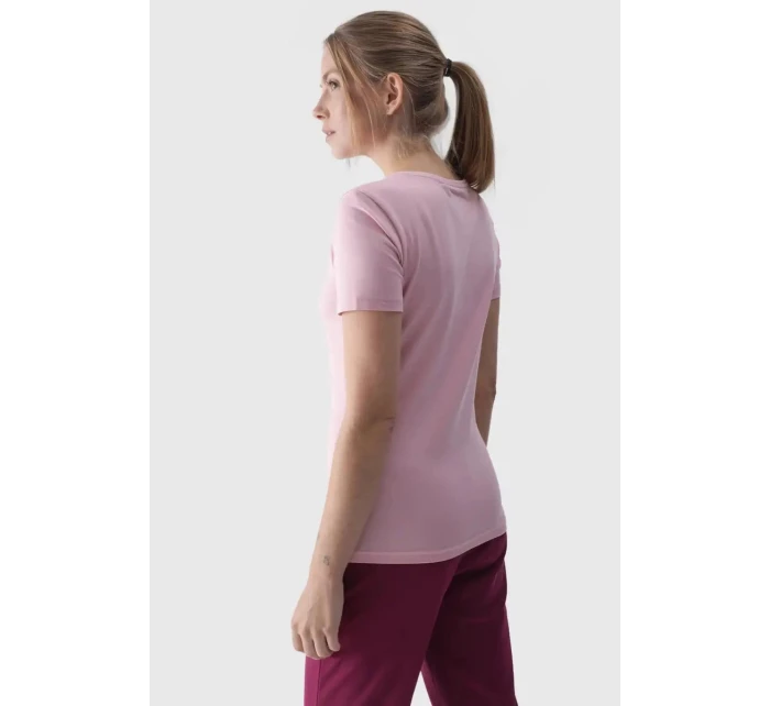 Dámské tričko s potiskem 4F Růžové 4FWMM00TTSHF1846-56S