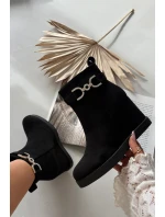 Dámské kotníkové boty na platformě s ozdobným detailem Černé Marivana