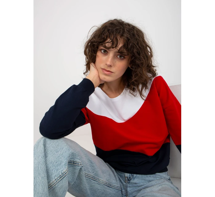 Halenka RV BL 8430.61P tmavě modrá a bílá