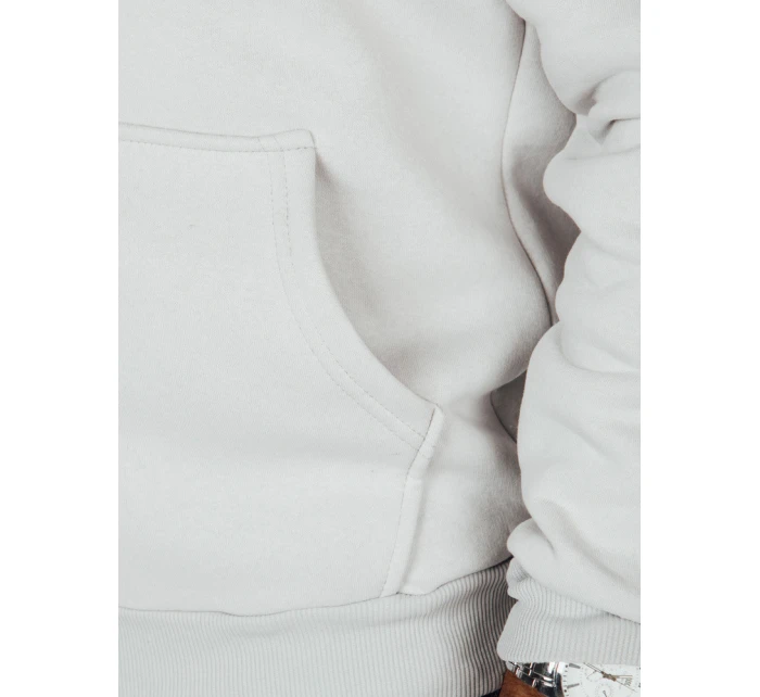 Pánská rozepínací základní mikina s kapucí světle šedá Dstreet model 21985891 - FashionStreet