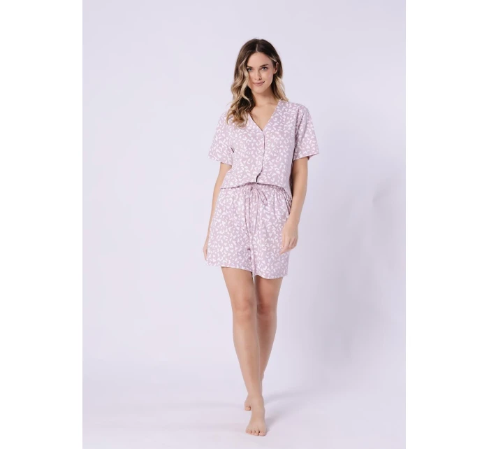 Leveza 1709 Samanta pyžamo kr/r S-XL na zip