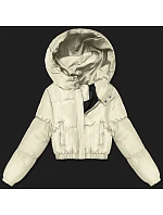 Krátká zimní bunda typu v barvě ecru model 21483451 - J.STYLE Krátká zimní bunda typu v barvě ecru model 21483451 - J.STYLE