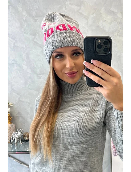 Dámská čepice London model 18752263 šedá - K-Fashion