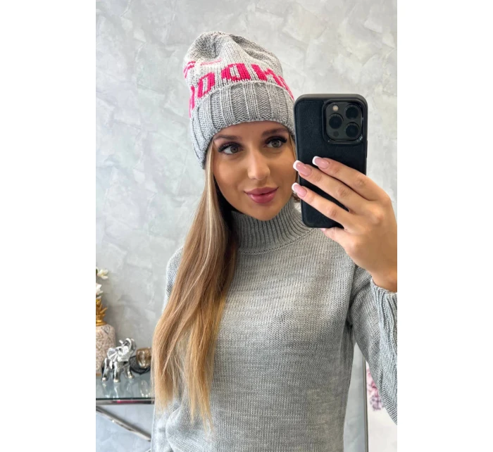 Dámská čepice London model 18752263 šedá - K-Fashion Dámská čepice London model 18752263 šedá - K-Fashion