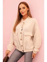 Dámská mušelínová košile s dlouhým rukávem béžová Dámská mušelínová košile s dlouhým rukávem béžová