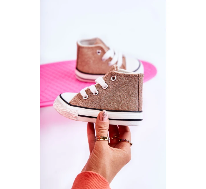 Dětské vysoké tenisky Růžové zlato Catrina Dětské vysoké tenisky Růžové zlato Catrina