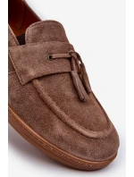 Pánské semišové mokasíny polobotky Zazoo 1566 hnědé