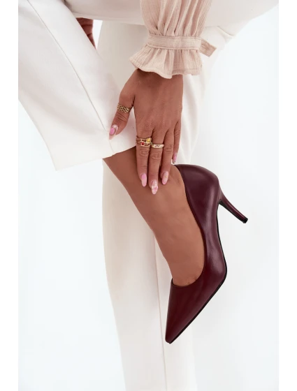 Dámské lodičky z eko kůže bordové Sivana Dámské lodičky z eko kůže bordové Sivana