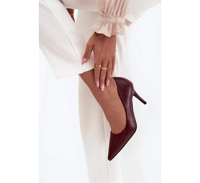 Dámské lodičky z eko kůže bordové Sivana Dámské lodičky z eko kůže bordové Sivana