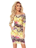 Dámské šaty 13-138 Žlutá mix - Numoco