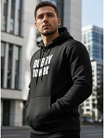 Pánská mikina s kapucí GOOD GOOD GOOD černá FashionStreet NX0018B-BK