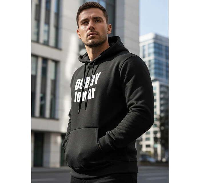 Pánská mikina s kapucí GOOD GOOD GOOD černá FashionStreet NX0018B-BK