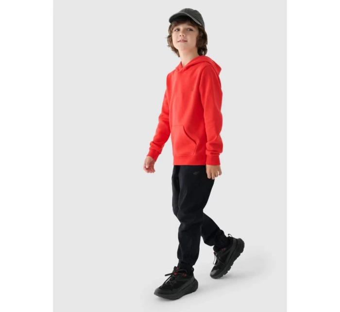 Chlapecká nepruhovaná mikina s kapucí 4F Junior 4FJWMM00TSWSM1292-70S