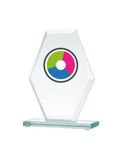Skleněná trofej s barevným potiskem LuxorJet Skleněná trofej s barevným potiskem LuxorJet