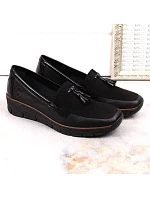 W model 22280598 černé boty na platformě s podpatky - Rieker W model 22280598 černé boty na platformě s podpatky - Rieker