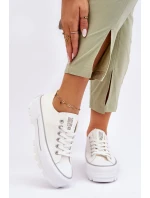 Látkové tenisky na platformě Big Star model 21610273 Bílá - Big Star Shoes