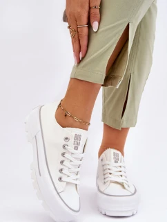 Látkové tenisky na platformě Big Star model 21610273 Bílá - Big Star Shoes