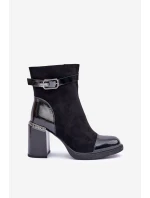 Dámské Boty Zateplené Na Podpatku Černé D&A model 21674433 - S.Barski