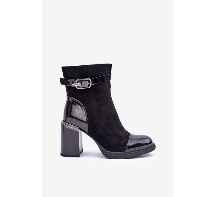 Dámské Boty Zateplené Na Podpatku Černé D&A model 21674433 - S.Barski