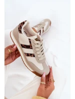 Nízké Dámské Tenisky Leopardí Béžové model 21696422 - Boto Nízké Dámské Tenisky Leopardí Béžové model 21696422 - Boto