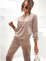 Béžový dámský velurový komplet (637) Béžový dámský velurový komplet (637)