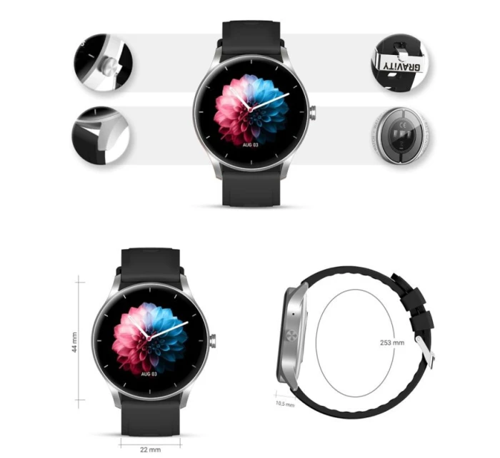 Chytré hodinky model 21805003 - Gravity